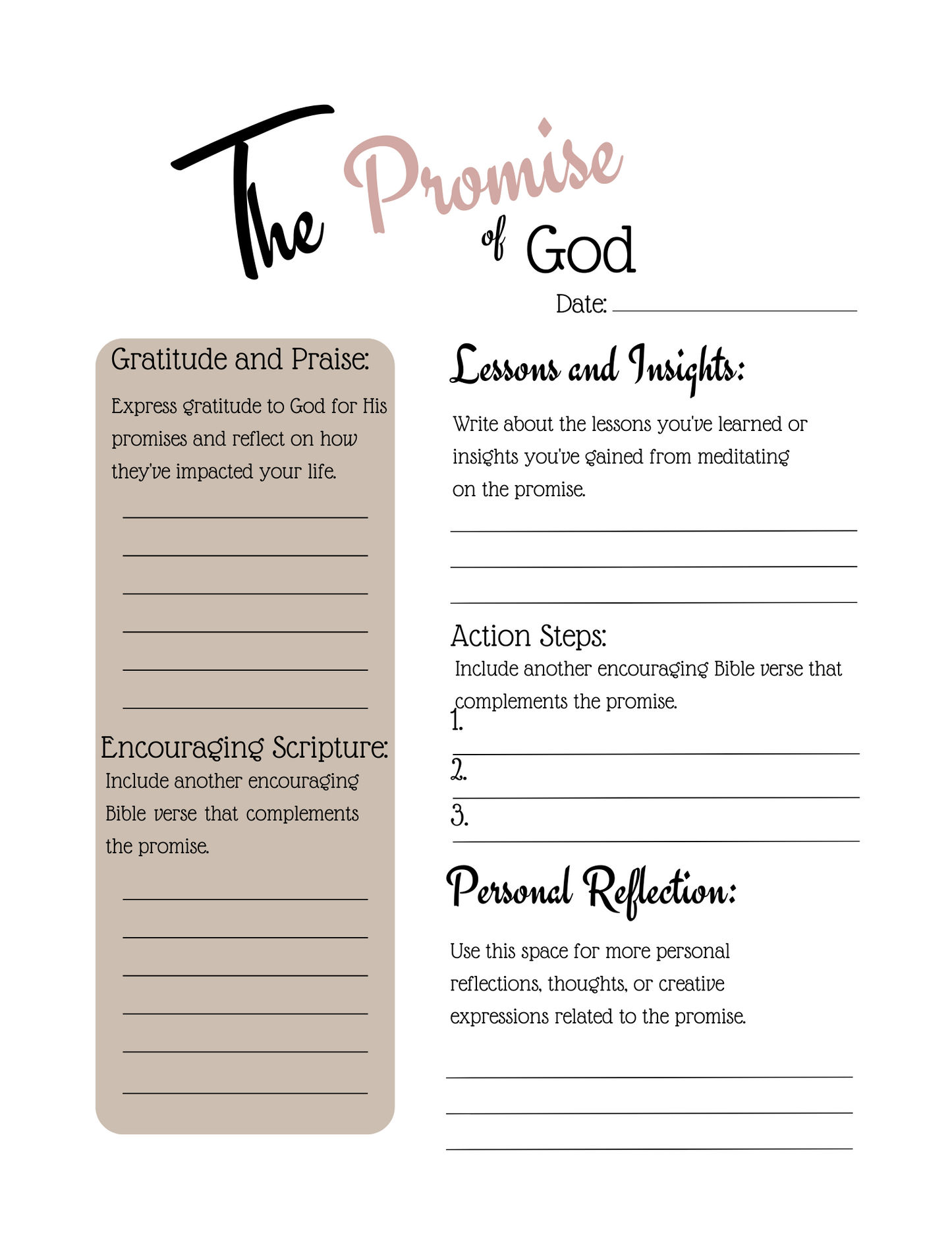 The Promise of God - Prayer Journal