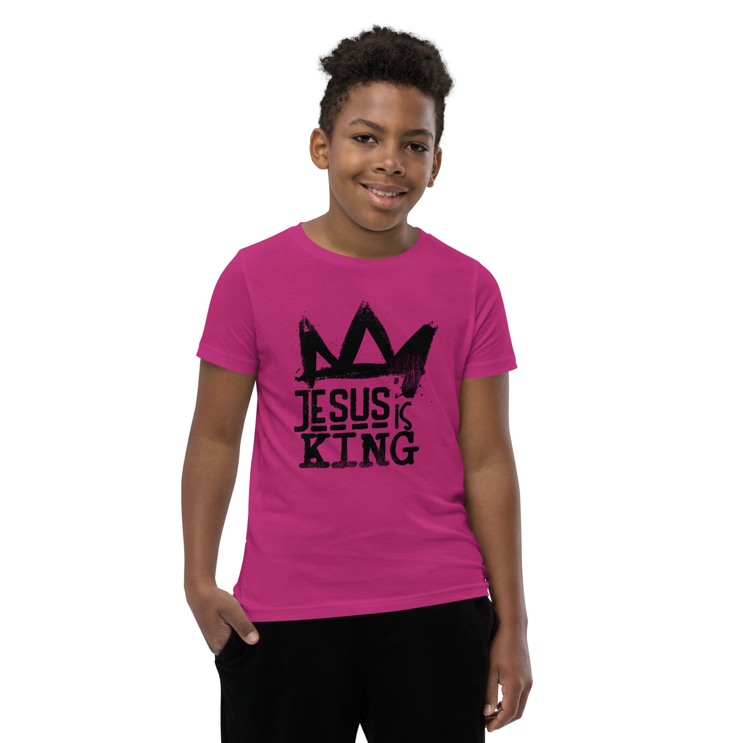 Jesus is King Youth Short Sleeve T-Shirt