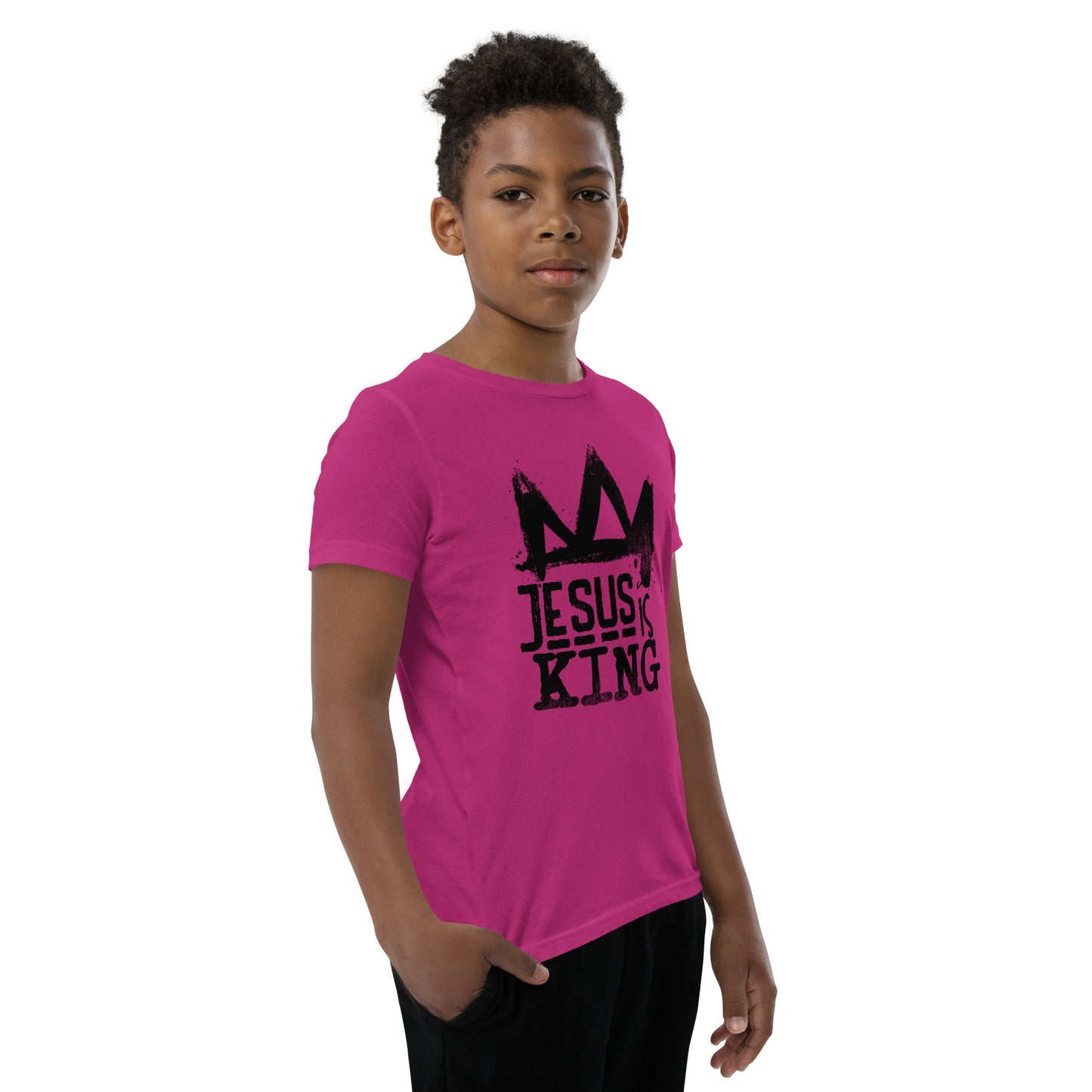 Jesus is King Youth Short Sleeve T-Shirt