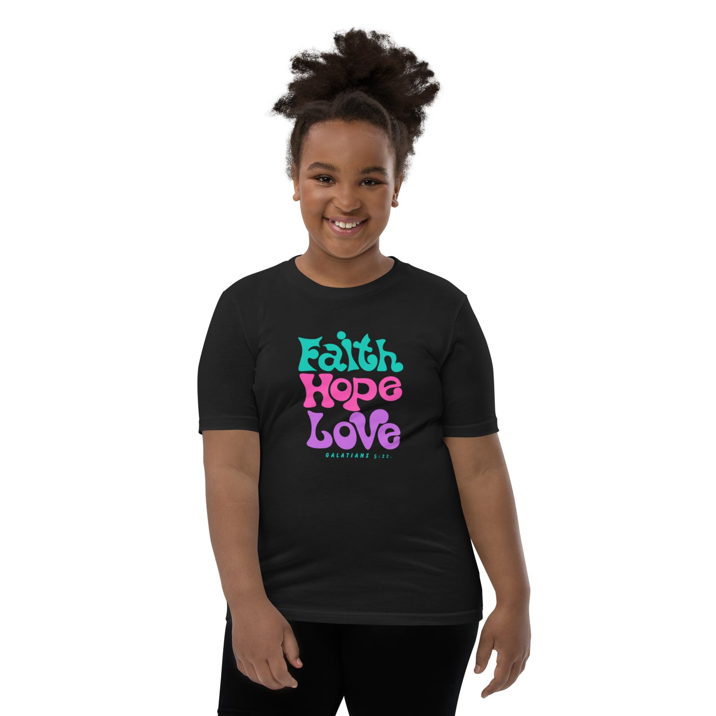 Faith Hope Love Youth Short Sleeve T-Shirt