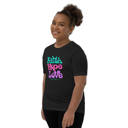 Faith Hope Love Youth Short Sleeve T-Shirt