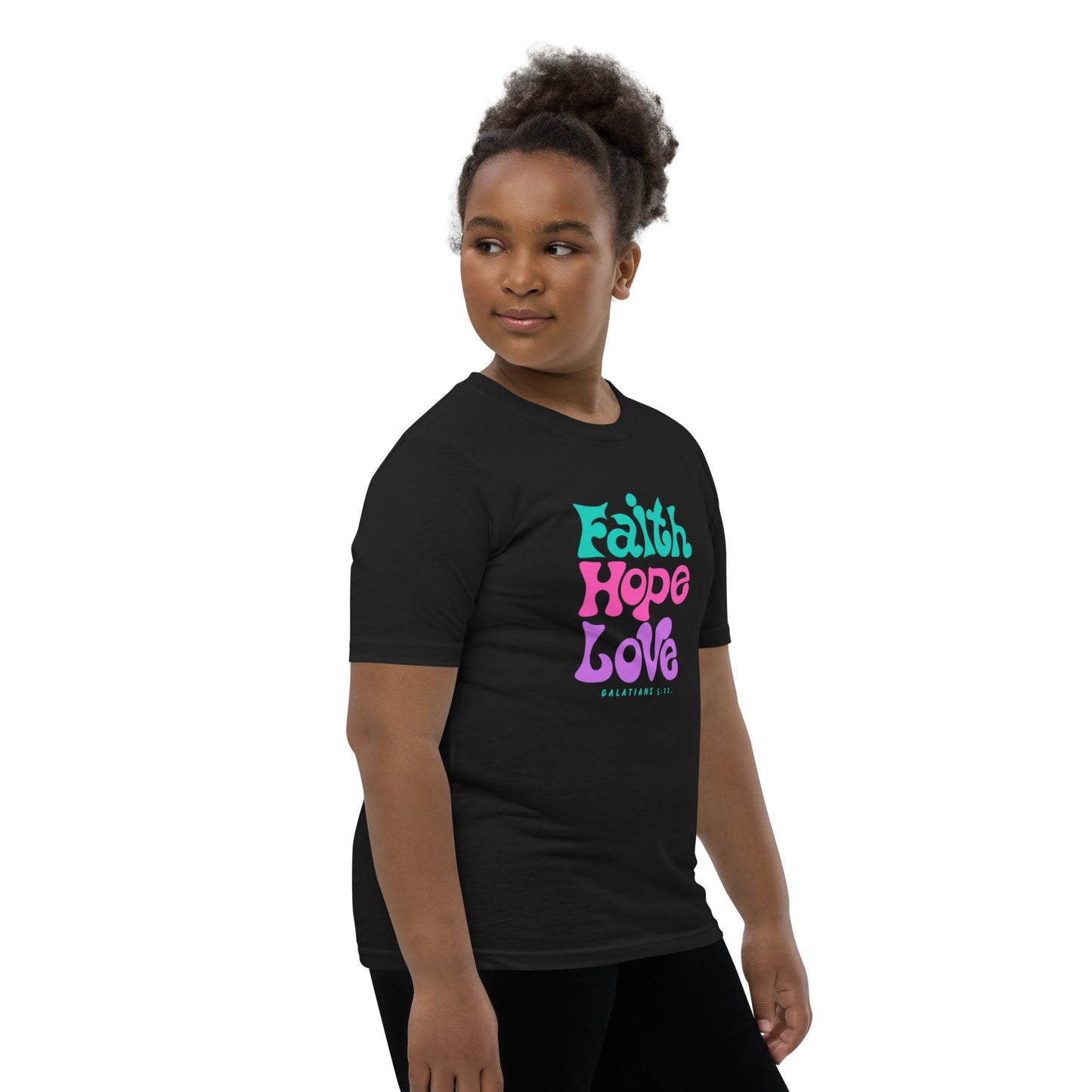 Faith Hope Love Youth Short Sleeve T-Shirt