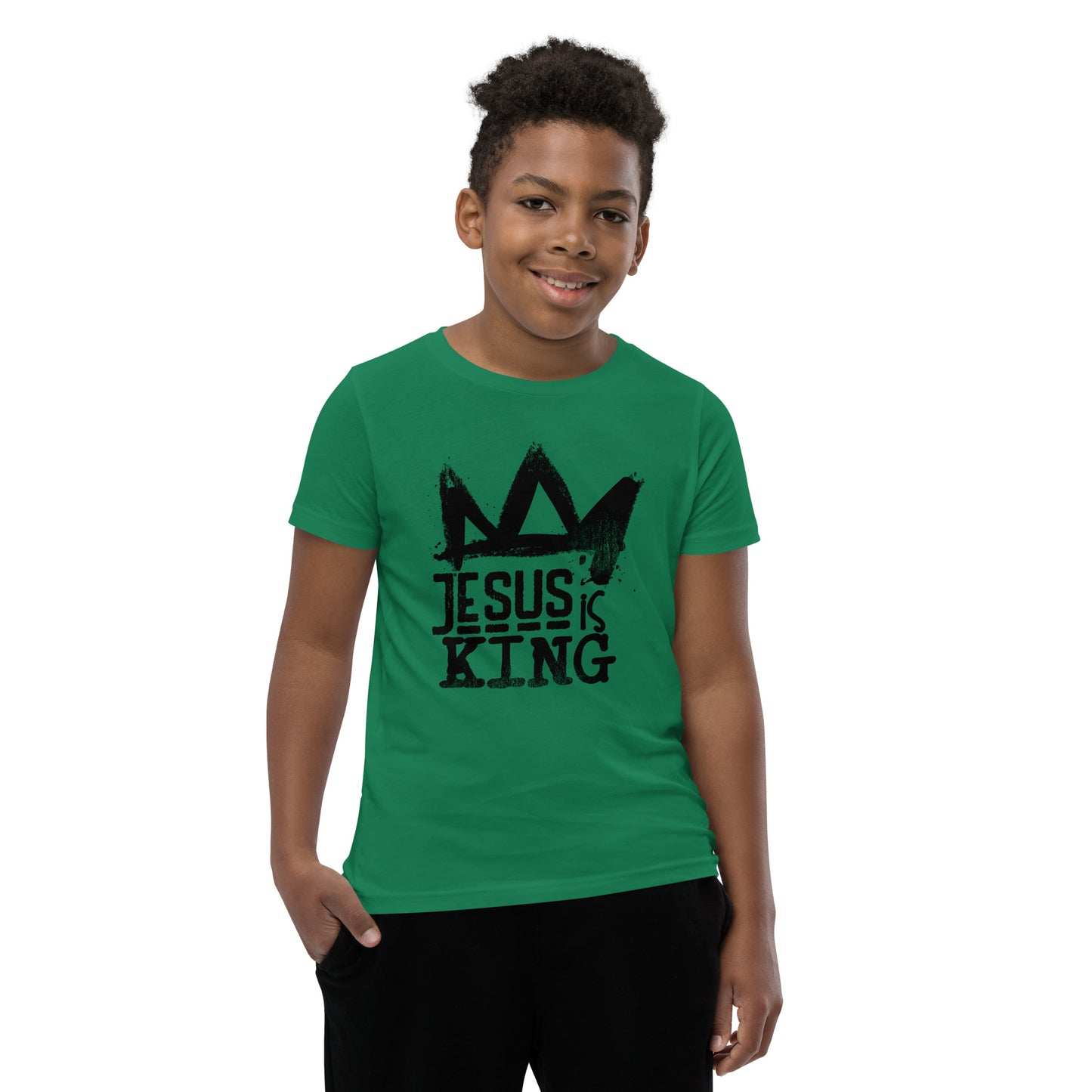 Jesus is King Youth Short Sleeve T-Shirt