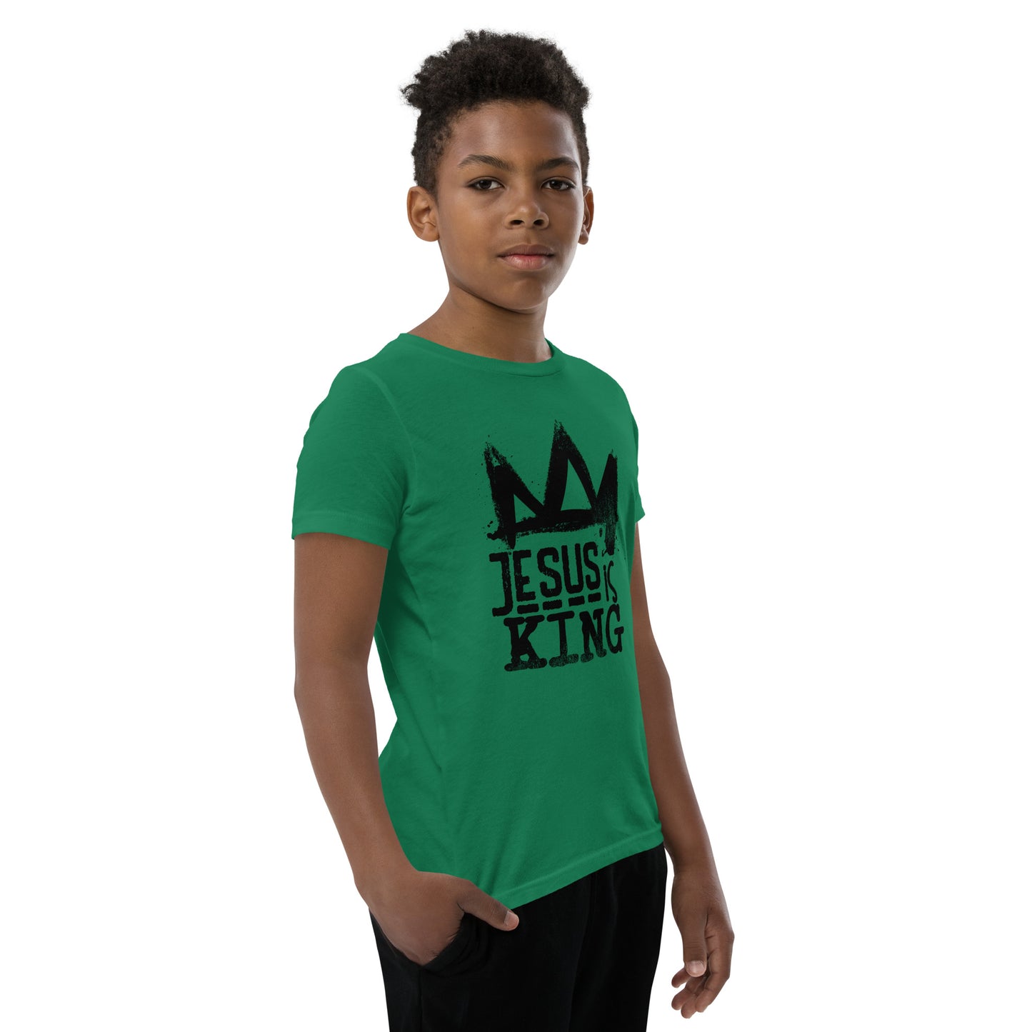 Jesus is King Youth Short Sleeve T-Shirt