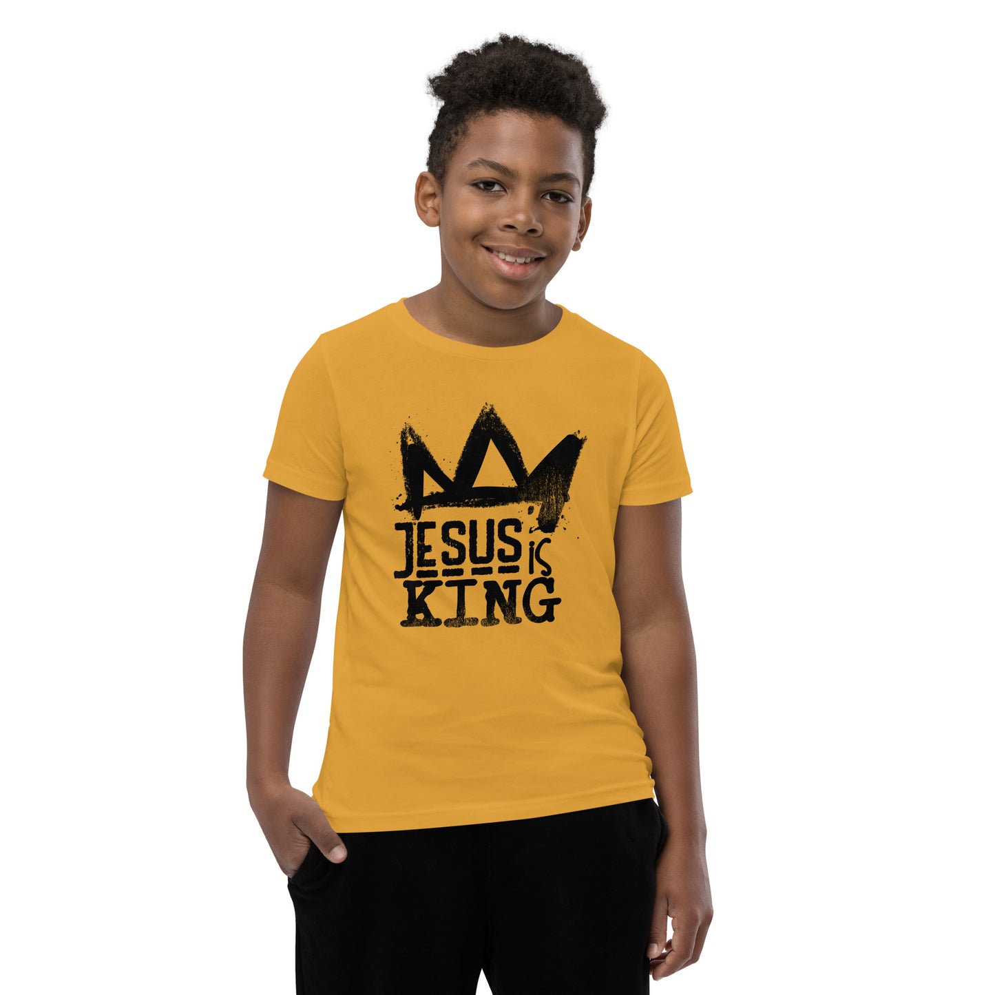 Jesus is King Youth Short Sleeve T-Shirt