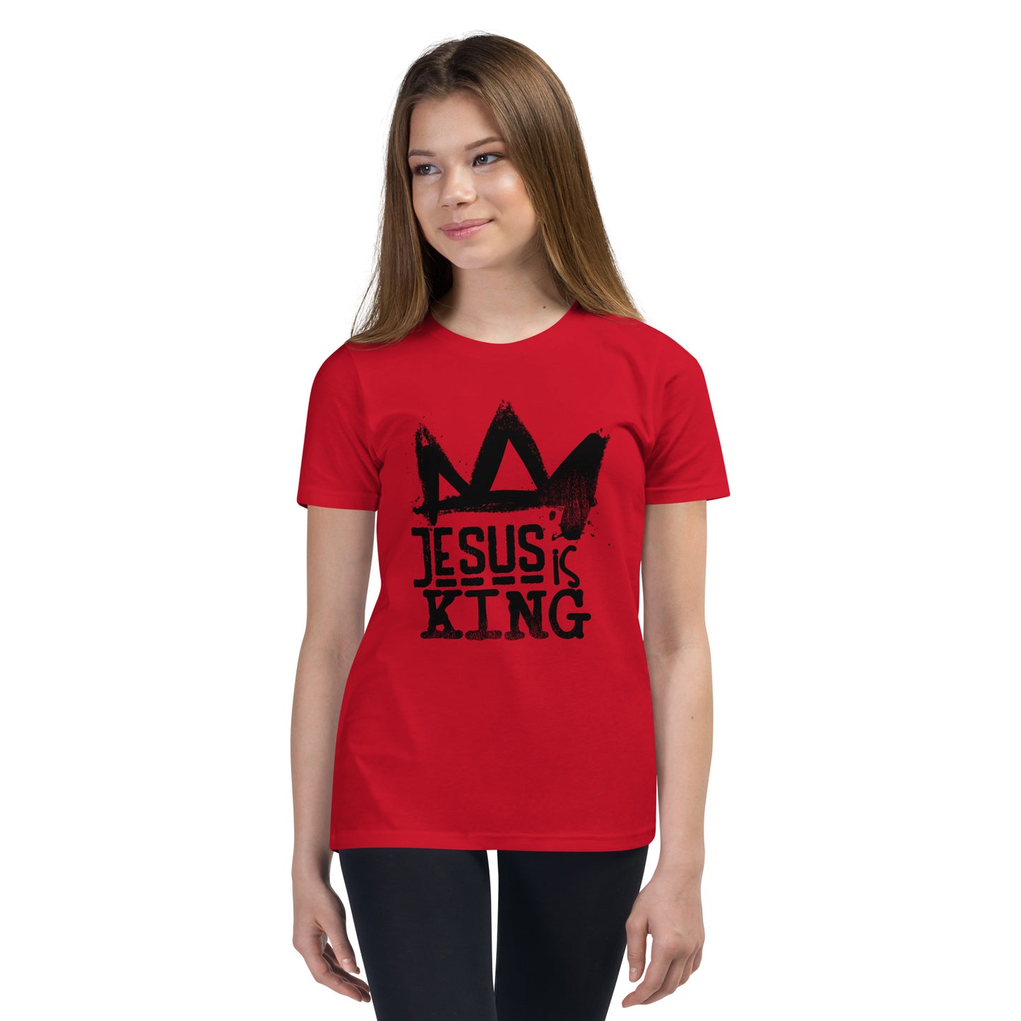 Jesus is King Youth Short Sleeve T-Shirt