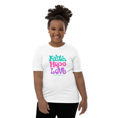 Faith Hope Love Youth Short Sleeve T-Shirt