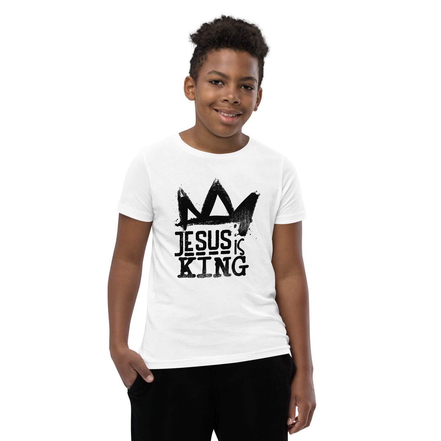 Jesus is King Youth Short Sleeve T-Shirt