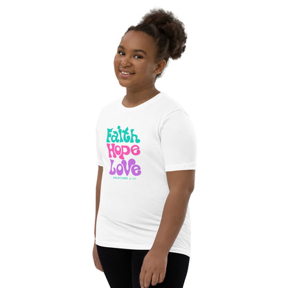 Faith Hope Love Youth Short Sleeve T-Shirt