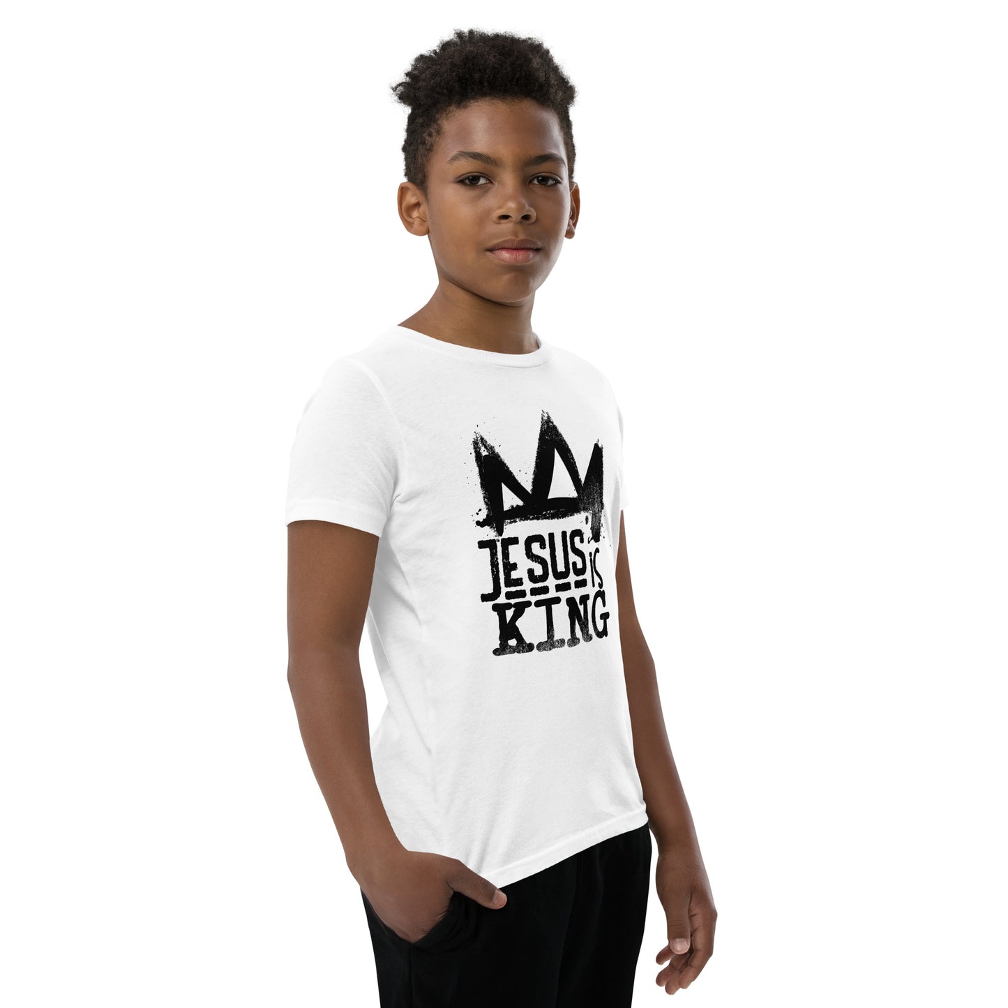 Jesus is King Youth Short Sleeve T-Shirt